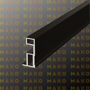 MS163 Профиль вертикальный  Черный браш (A25)